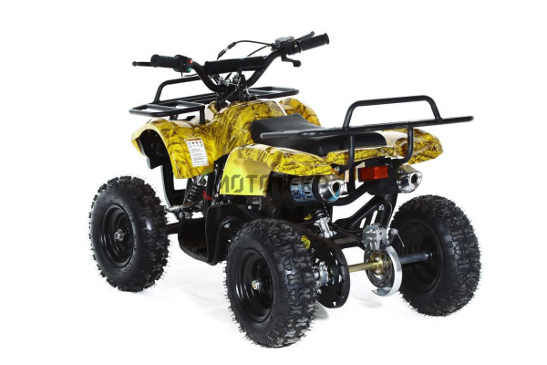 Квадроцикл детский Motax (Мотакс) ATV Mini Grizlik X - 16 [мех] жёлтый камуфляж (машинокомплект) | Мототека