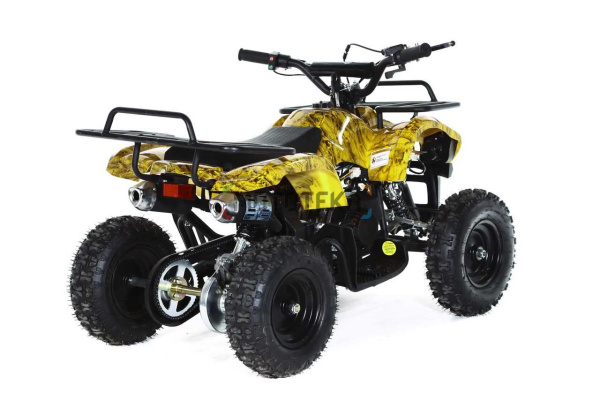 Квадроцикл детский Motax (Мотакс) ATV Mini Grizlik X - 16 [мех] жёлтый камуфляж (машинокомплект) | Мототека